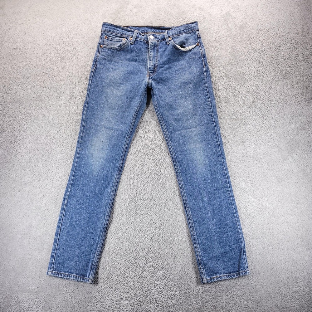 Levis Jeans Mens 33x32 Blue 511 Slim Tapered Medium Wash Stretch 04511-2983